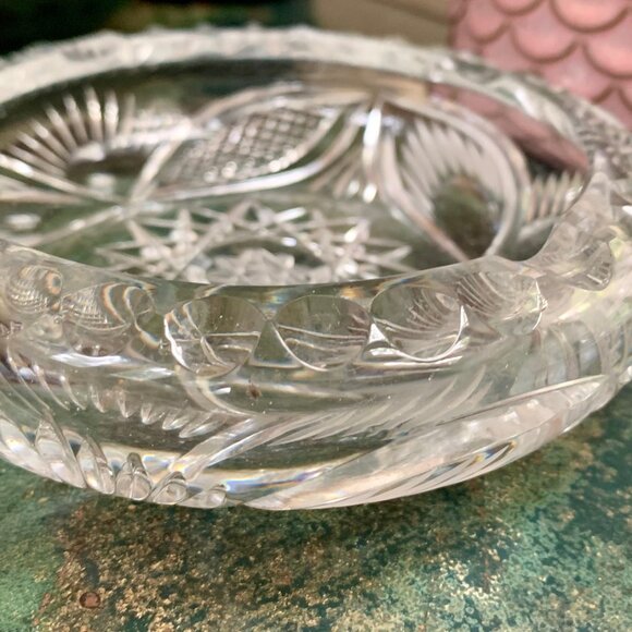 Vintage Crystal Ashtray - Picture 2 of 6